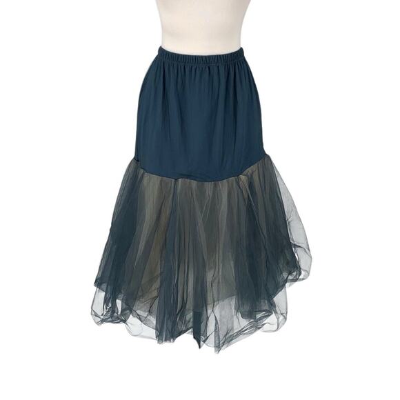 Myrine Antwerp Tulle Drop Waist Skirt Blue XS Runway Designer - Picture 1 of 11